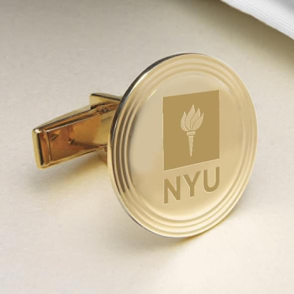 NYU 14K Gold Cufflinks Shot #2