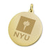NYU 18K Gold Charm