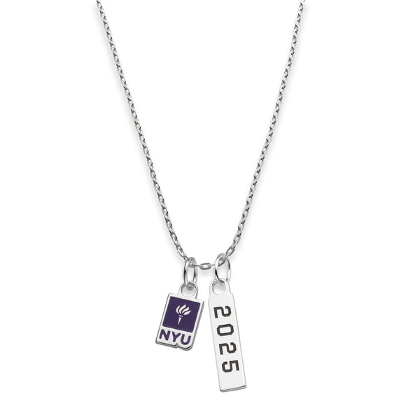 NYU Class Year Sterling Silver Necklace Shot #1