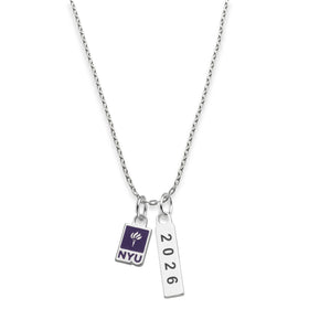 NYU Class Year Sterling Silver Necklace Shot #1