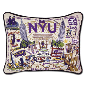 NYU Embroidered Pillow Shot #1