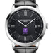 NYU Men's Baume et Mercier 40mm Classima Quartz Watch with Black Dial & Black Leather Strap