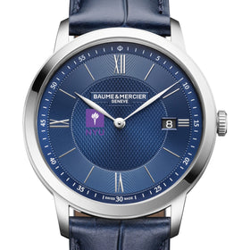 NYU Men's Baume et Mercier 40mm Classima Quartz Watch with Blue Dial & Dark Blue Leather Strap Shot #1