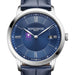 NYU Men's Baume et Mercier 40mm Classima Quartz Watch with Blue Dial & Dark Blue Leather Strap