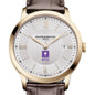 NYU Men's Baume et Mercier 40mm Gold PVD Classima Watch with Silver Dial & Dark Brown Leather Strap Shot #1