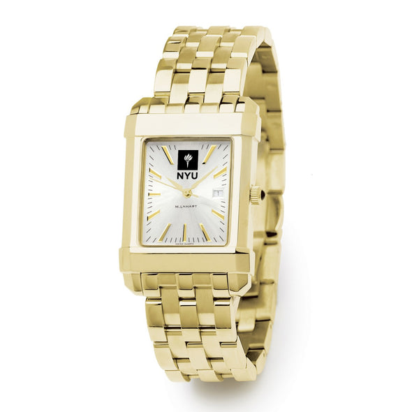 NYU Men's Gold Watch with 2-Tone Dial & Bracelet at M.LaHart & Co. Shot #2