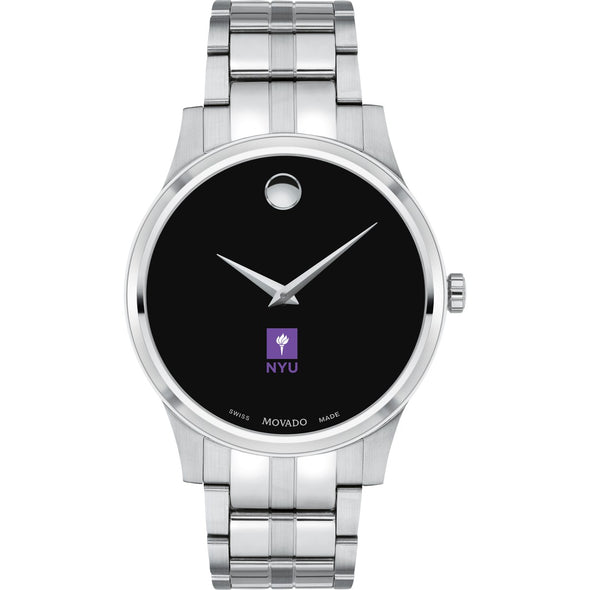 NYU Men's Movado Collection Stainless Steel Watch with Black Dial Shot #2
