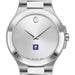 NYU Men's Movado Collection Stainless Steel Watch with Silver Dial