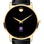 NYU Men's Movado Gold Museum Classic Leather Shot #1