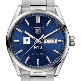 NYU Men&#39;s TAG Heuer Carrera with Blue Dial &amp; Day-Date Window Shot #1