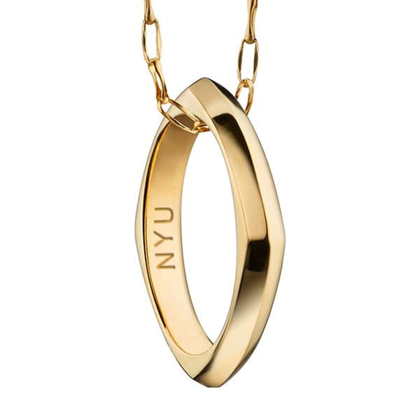NYU Monica Rich Kosann Poesy Ring Necklace in Gold Shot #2