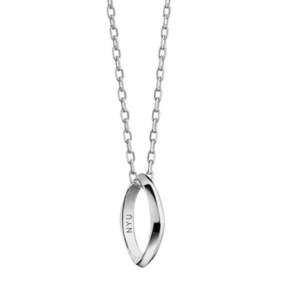 NYU Monica Rich Kosann Poesy Ring Necklace in Silver Shot #1