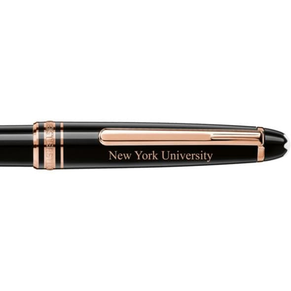 NYU Montblanc Meisterstück Classique Ballpoint Pen in Red Gold Shot #2