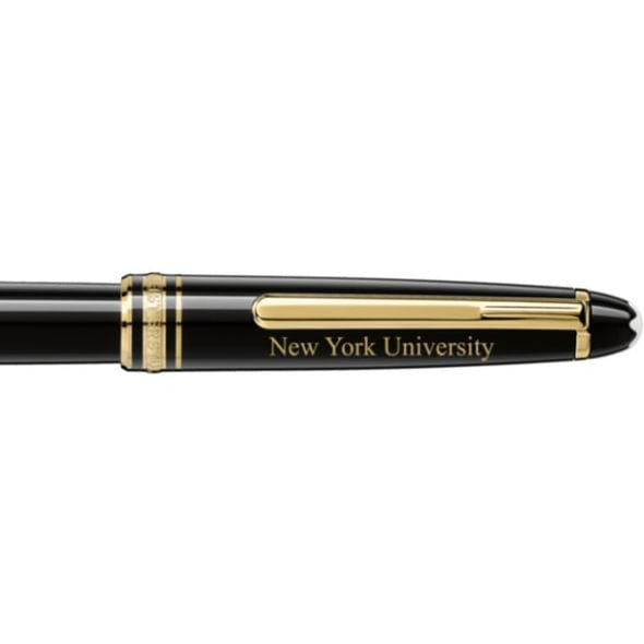 NYU Montblanc Meisterstück Classique Rollerball Pen in Gold Shot #2