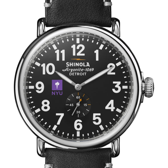NYU Shinola Watch, The Runwell 47 mm Black Dial Shot #1