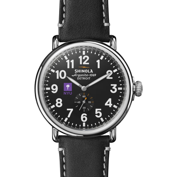 NYU Shinola Watch, The Runwell 47 mm Black Dial Shot #2
