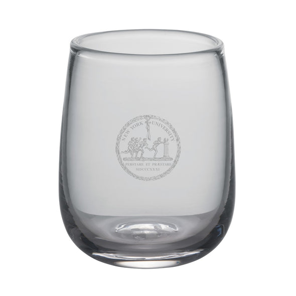 NYU Stemless Tumbler Glass by Simon Pearce Shot #1