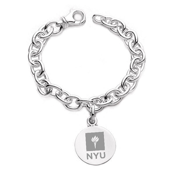 NYU Sterling Silver Charm Bracelet Shot #1