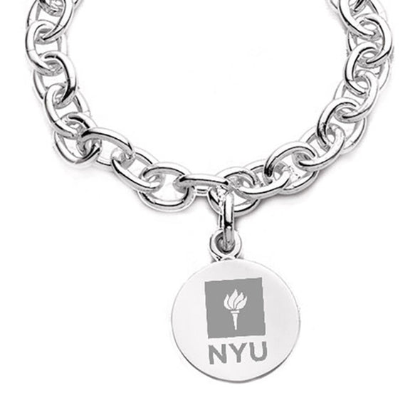 NYU Sterling Silver Charm Bracelet Shot #2