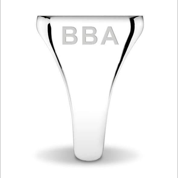 NYU Sterling Silver Round Signet Ring Shot #4
