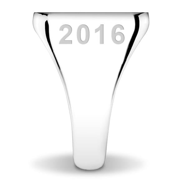 NYU Sterling Silver Round Signet Ring Shot #6