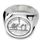 NYU Sterling Silver Round Signet Ring Shot #1
