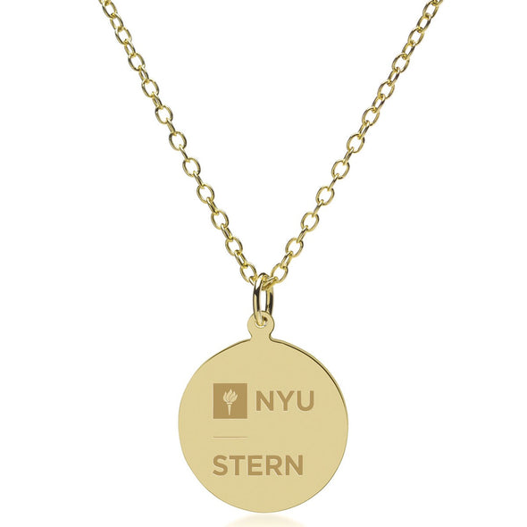 NYU Stern 14K Gold Pendant & Chain Shot #2