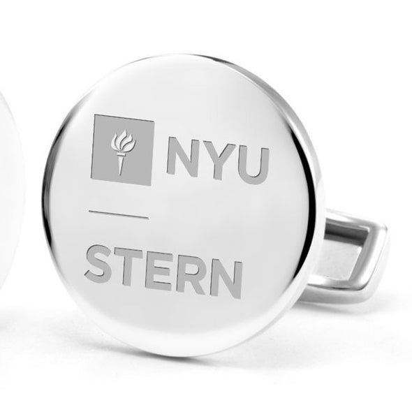 NYU Stern Cufflinks in Sterling Silver Shot #2