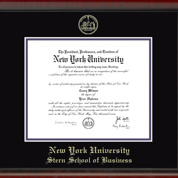 NYU Stern Diploma Frame, the Fidelitas Shot #2