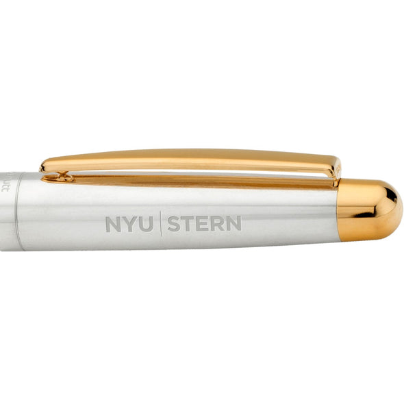 NYU Stern Fountain Pen in Sterling Silver with Gold Trim Shot #2