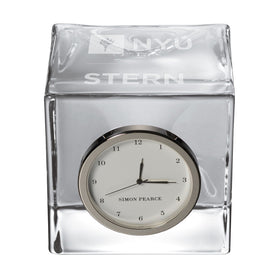 NYU Stern Glass Desk Clock by Simon Pearce Shot #1