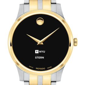 NYU Stern Men's Movado Collection Two-Tone Watch with Black Dial Shot #1