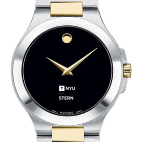 NYU Stern Men&#39;s Movado Collection Two-Tone Watch with Black Dial Shot #1