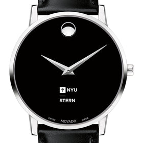 NYU Stern Men&#39;s Movado Museum with Leather Strap Shot #1