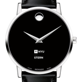 NYU Stern Men's Movado Museum with Leather Strap Shot #1
