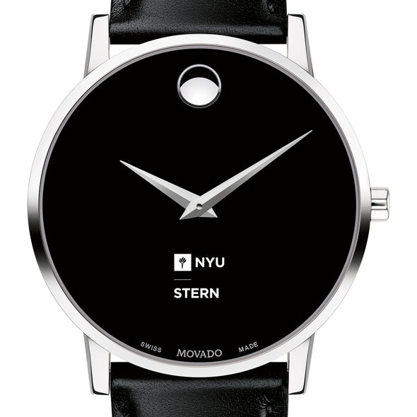 NYU Stern Men's Movado Museum with Leather Strap Shot #1