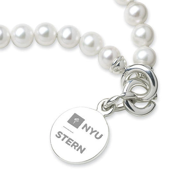 NYU Stern Pearl Bracelet with Sterling Silver Charm | M.LaHart & Co.