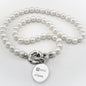 NYU Stern Pearl Necklace with Sterling Silver Charm Shot #1