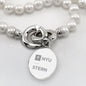 NYU Stern Pearl Necklace with Sterling Silver Charm Shot #2