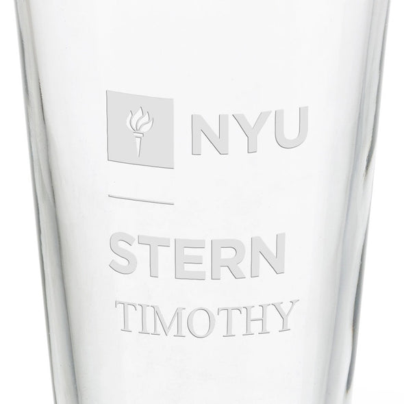 NYU Stern School of Business 16 oz Pint Glass- Set of 4 Shot #3