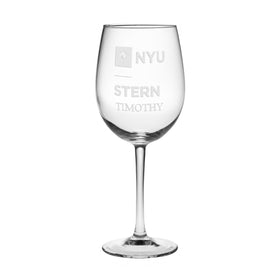 NYU Stern School of Business Red Wine Glasses - Set of 2 - Made in the USA Shot #1