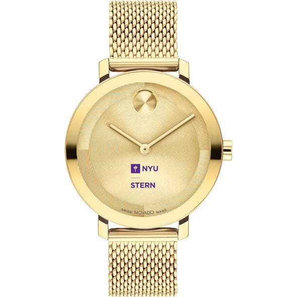 NYU Stern School of Business Women's Movado Bold Gold with Mesh Bracelet Shot #2