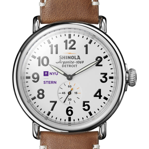 NYU Stern Shinola Watch, The Runwell 47 mm White Dial Shot #1