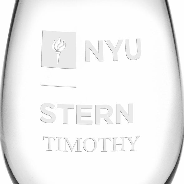 NYU Stern Stemless Wine Glasses Made in the USA - Set of 2 Shot #3