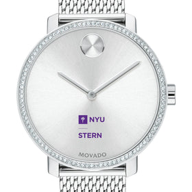 NYU Stern Women's Movado Bold with Crystal Bezel & Mesh Bracelet Shot #1