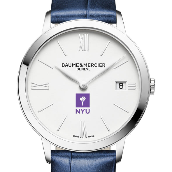 NYU Women's Baume et Mercier 36.5mm Classima Watch with White Dial & Blue Leather Strap Shot #1