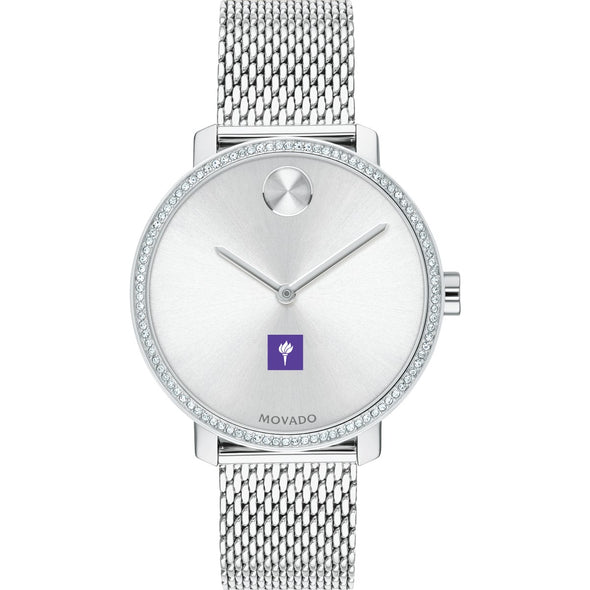 NYU Women's Movado Bold with Crystal Bezel & Mesh Bracelet Shot #2