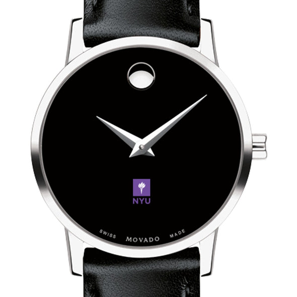 NYU Women&#39;s Movado Museum with Leather Strap Shot #1