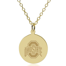 Ohio State 18K Gold Pendant &amp; Chain Shot #1