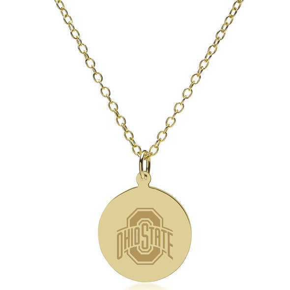 Ohio State 18K Gold Pendant &amp; Chain Shot #2